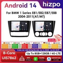 Radio Multimedia 2Din Android 13 Hizpo para BMW 1 Serie E81 E82 E87 E88
