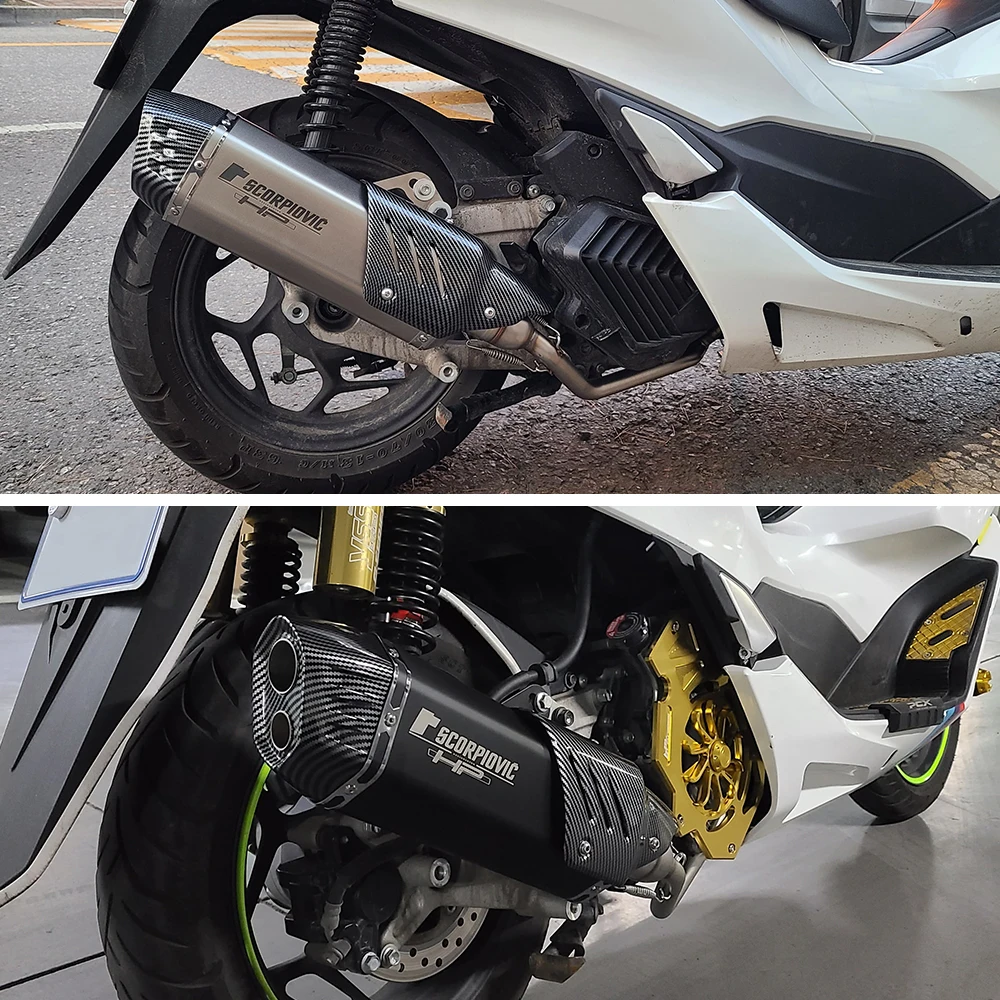 Tubo de escape Bluedfront modificado para motocicleta Honda PCX125/150 - imagen 4