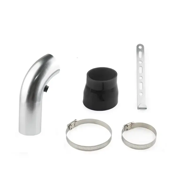 Kit admisión aire frío 3" aluminio plateado con tubo inducción turbo - imagen 5