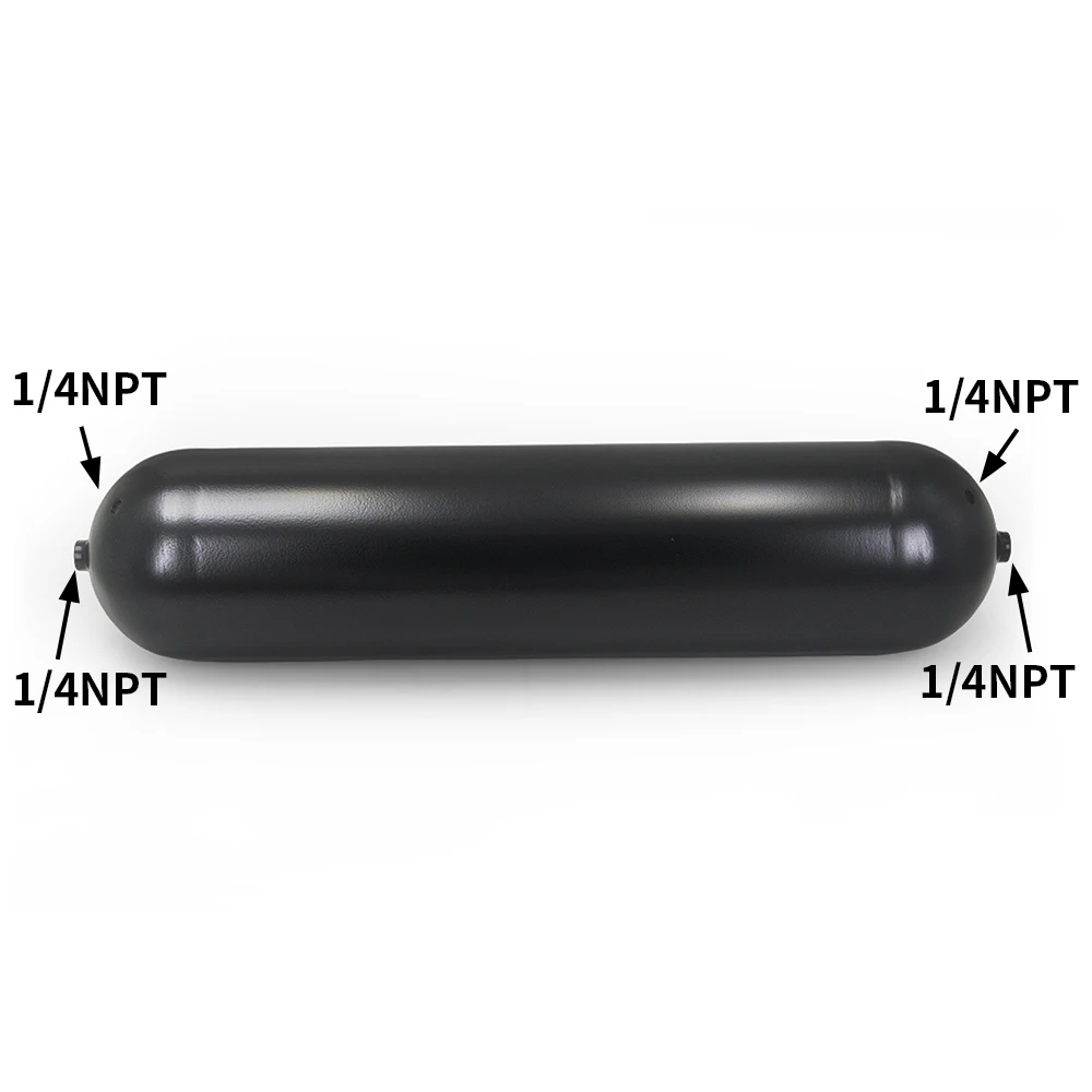 Tanque de aire aluminio sin costuras suspensión neumática tuning negro - imagen 5