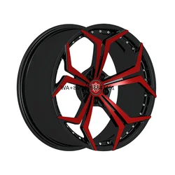 Llantas forjadas 18" negro rojo clavos decorativos para Audi y BMW