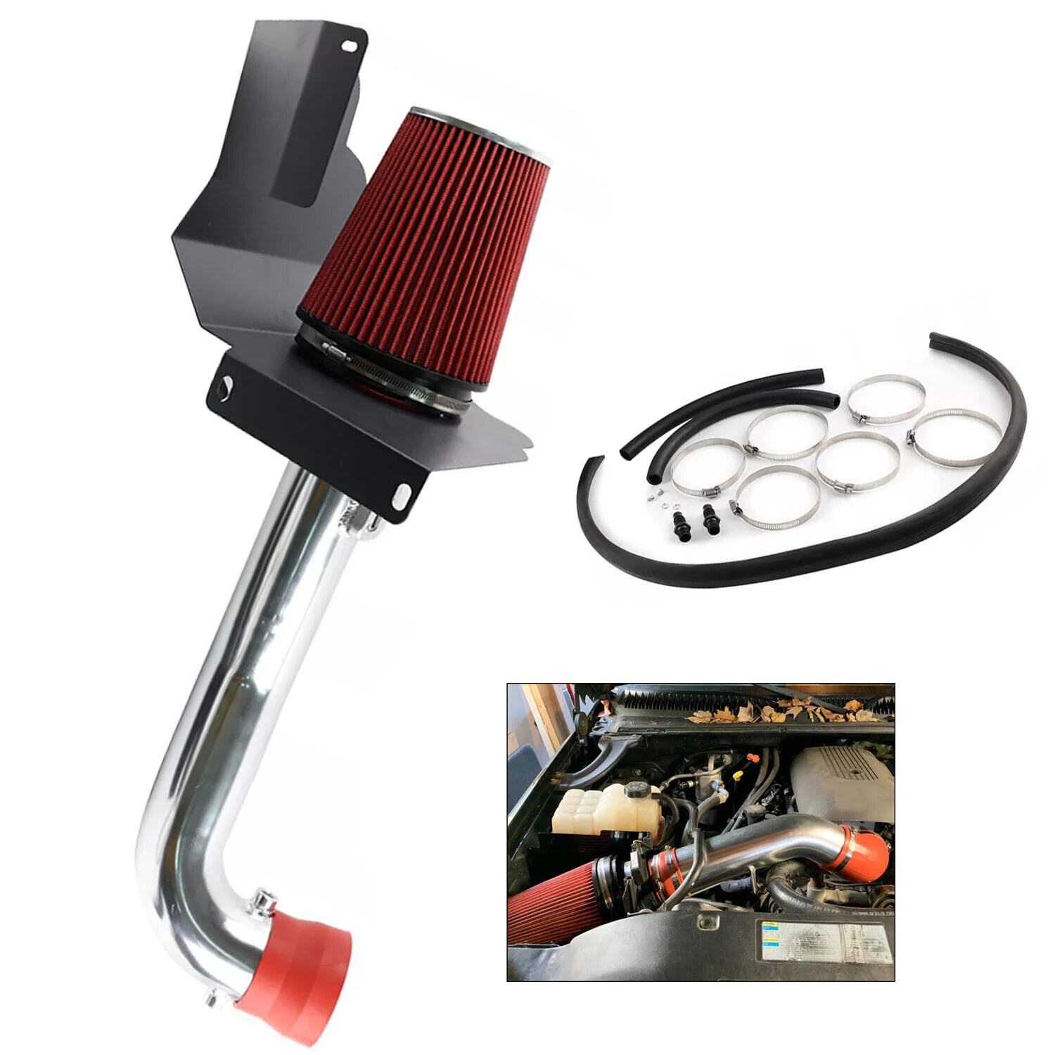 Kit admisión aire frío para Silverado 1500 5.3-6.2L V8 2014-18 - imagen 2