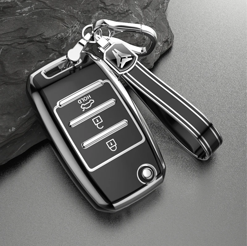Funda protectora para mando a distancia de coche, carcasa de TPU con tapa de 3 botones para Kia Rio Optima Sportage Sorento Soul Ceed Cerato Forte Seltos