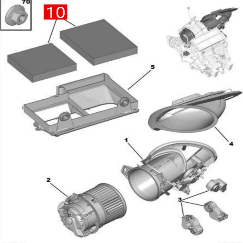 6447VY Filtro de polen cabina para Peugeot 207/208/2008 y C3/DS3 - imagen 3
