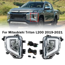 Luz antiniebla LED DRL con intermitente para Mitsubishi L200 2019-2021
