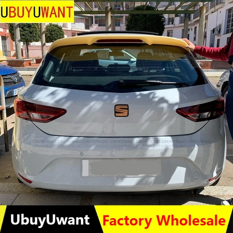 UBUYUWANT aleron para Seat LEON MK3 5F FR 5 puertas Hatchback Spoiler 2012 - 2019 2020 alerón de techo trasero, decoración de alerón trasero de coche