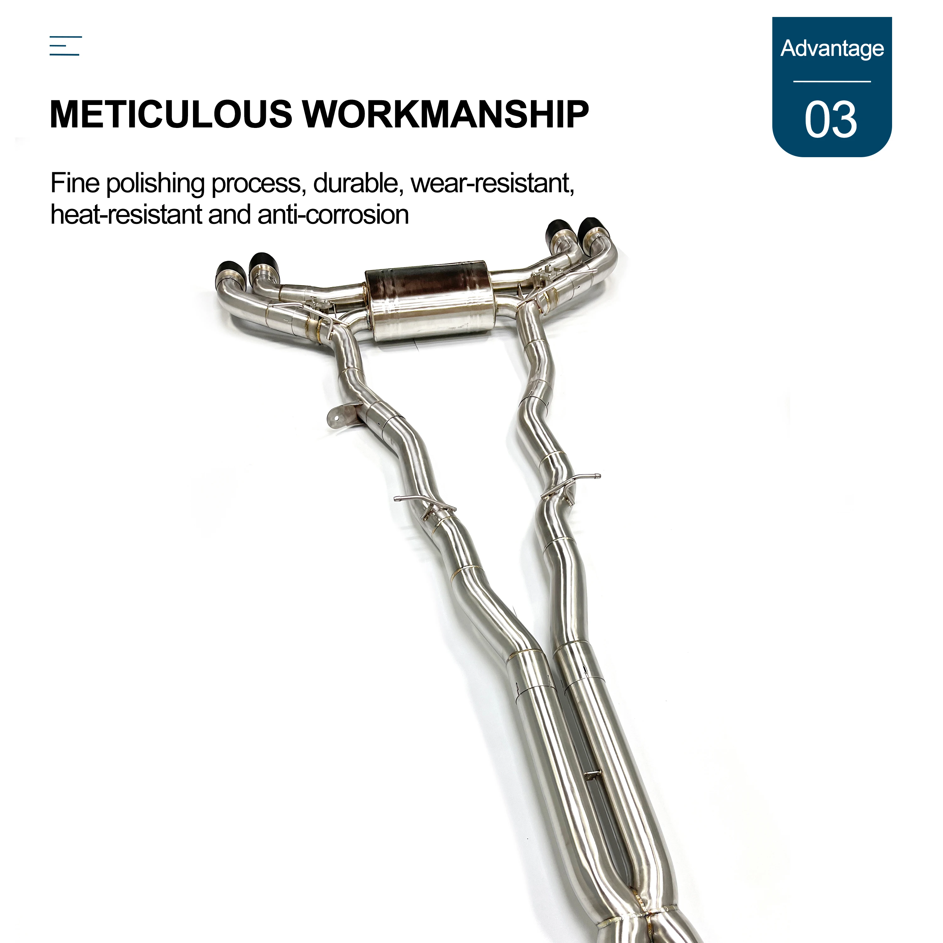 CBNT Envío rápido G90 M5 Escape con válvula para BMW M5 G90 4.4T Sistema de escape Valvetronic SS304 Catback con control remoto - imagen 4