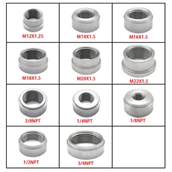 Racor soldable escalonado con rosca hembra NPT de acero inoxidable
