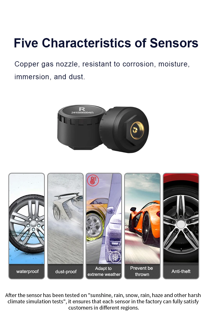 TPMS inalámbrico de presión para moto con app y 2 sensores - imagen 3