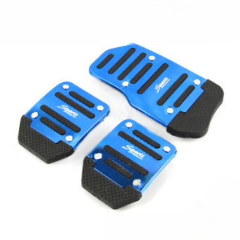 Kit pedales aluminio universales con freno rojo y gas azul - imagen 4