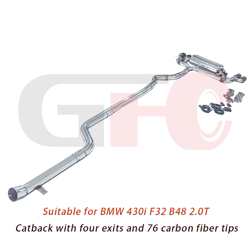Puntas de escape de fibra de carbono para BMW 430i F32 2.0T - imagen 4