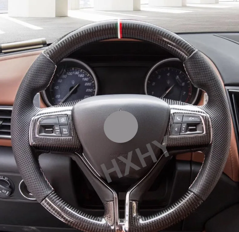 Volante de fibra de carbono para Maserati Ghibli Levante Quattroporte Granturismo GT volante personalizado - imagen 2