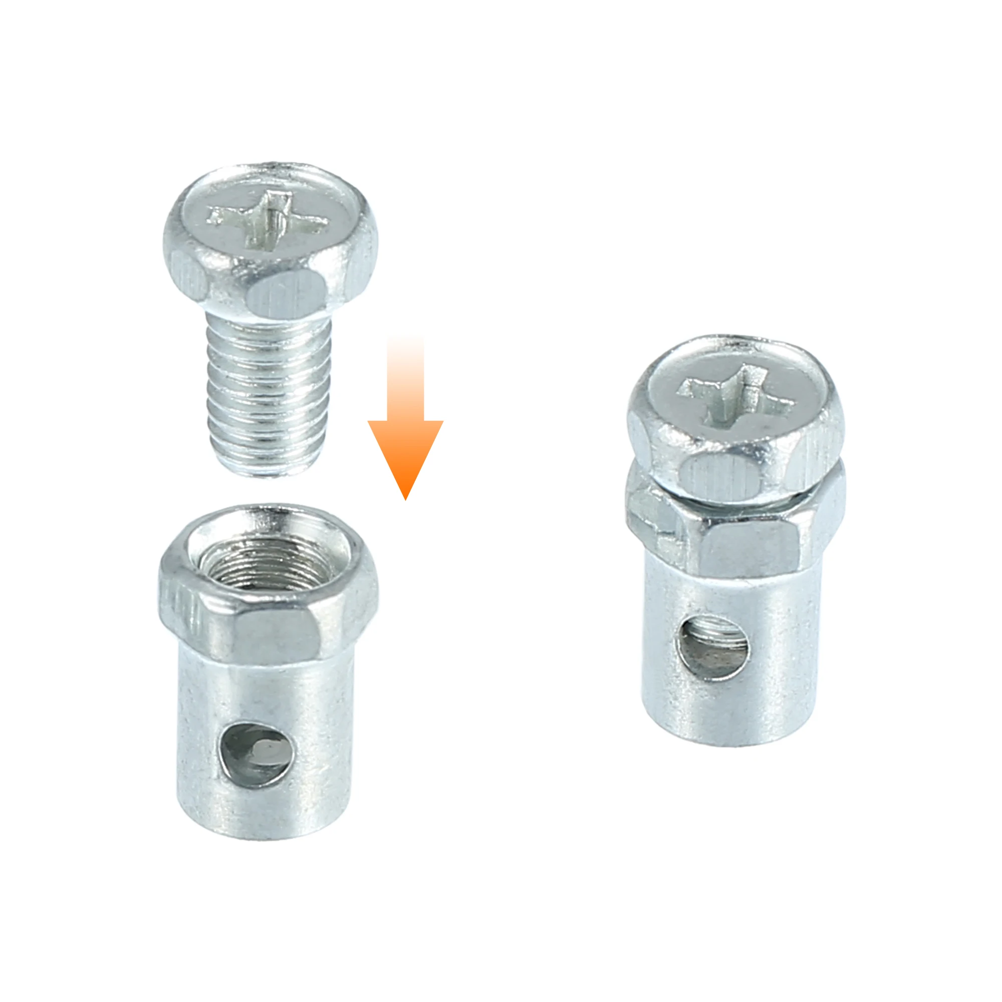 X Autohaux 14 Uds 4mm diámetro de rosca Cable de línea de freno Universal tornillos de sujeción para motocicleta - imagen 5