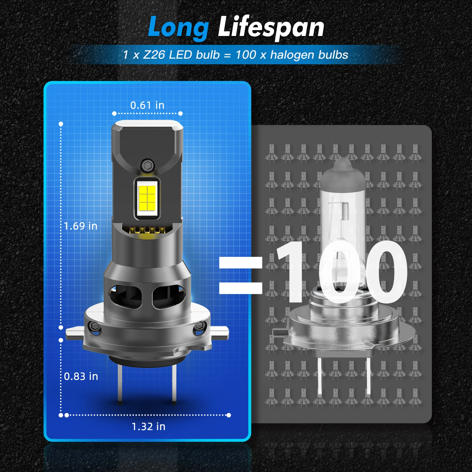 BEVINSEE H7 LED CANBUS bombillas de faros H11 H1 H3 880 881 HB3 9005 HB4 9006 luz antiniebla LED 70W 12000LM Turbofan inalámbrico 6000K 12V For Volkswagen Golf MK5 MK6 MK7 MK8 Passat B6 B7 B8 Tiguan 5N AD1 - imagen 5