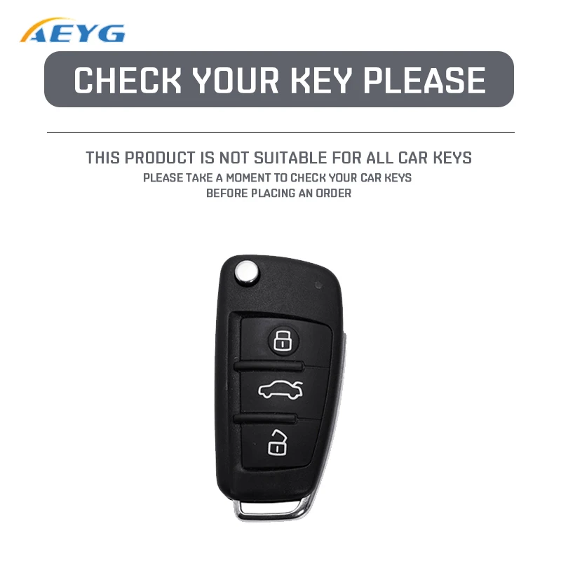 Funda carcasa de cuero para llave Audi A3 A4 A6 Q3 Q5 TT con mando - imagen 2
