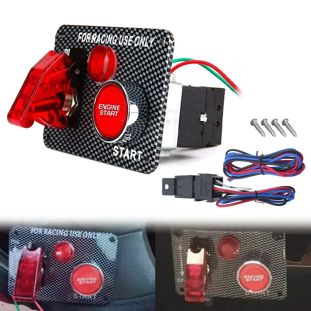 Panel de interruptores basculantes para arranque y parada 12 V con LED - imagen 2