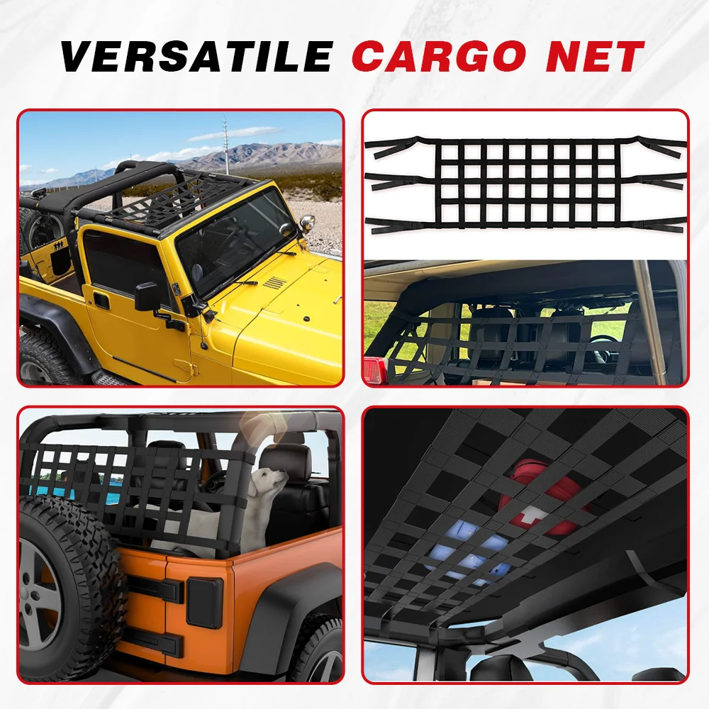 Red carga maletero RASTP para Jeep Wrangler 1987-2020 - imagen 4