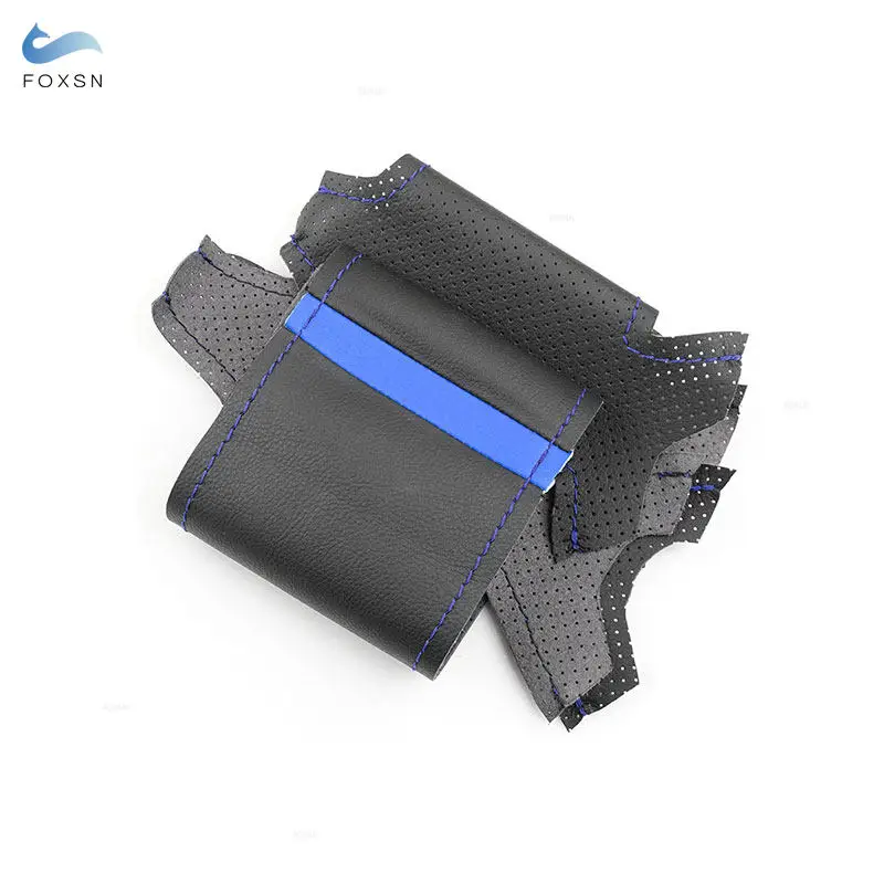 Funda cuero negro Ford Focus 3 C-MAX KUGA Escape 2012-2016 - Tira azul - imagen 2