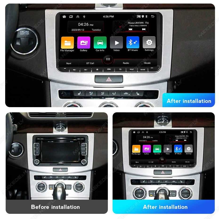 MEKEDE Radio Android 13 con GPS para Volkswagen Passat B6 y Golf 5/6 - imagen 2