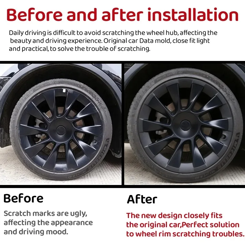 Tapacubos Tesla Model Y 20 pulgadas, cubierta de llanta - imagen 4