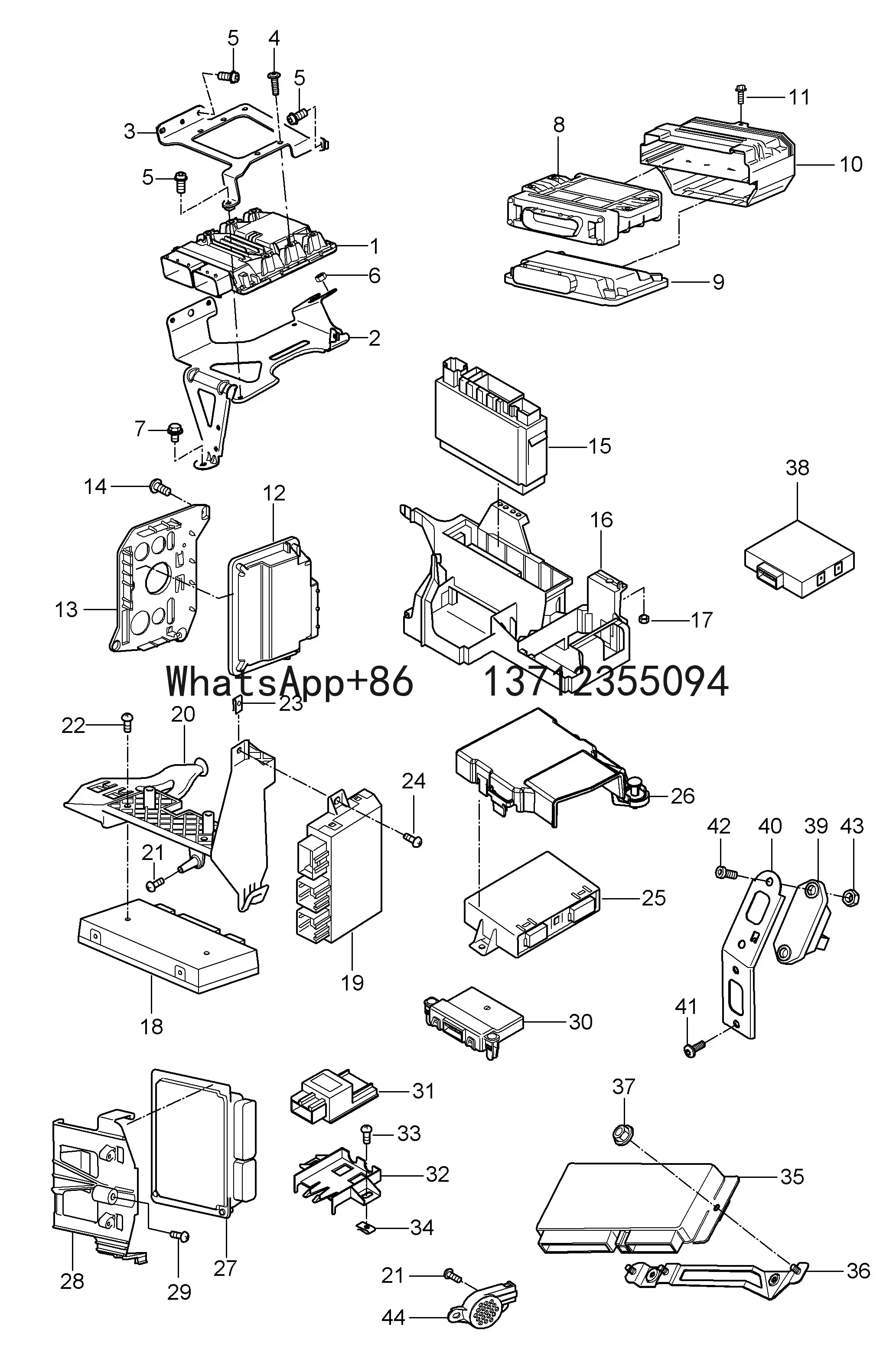 OE 95561806803 para Porsche Cayenne 955 módulo de unidad de control PDC usado - imagen 5