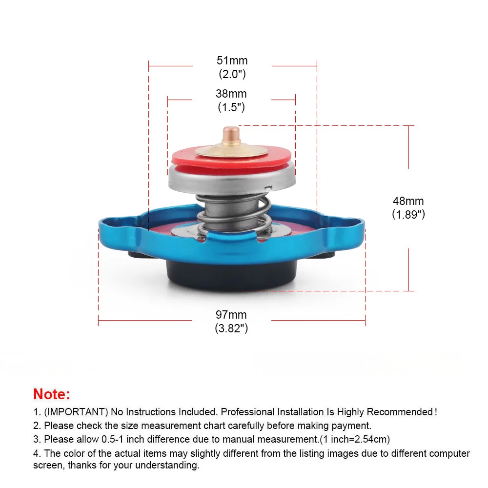Tapa radiador termostática Universal 0,9 Bar BX102215 para camión - imagen 4