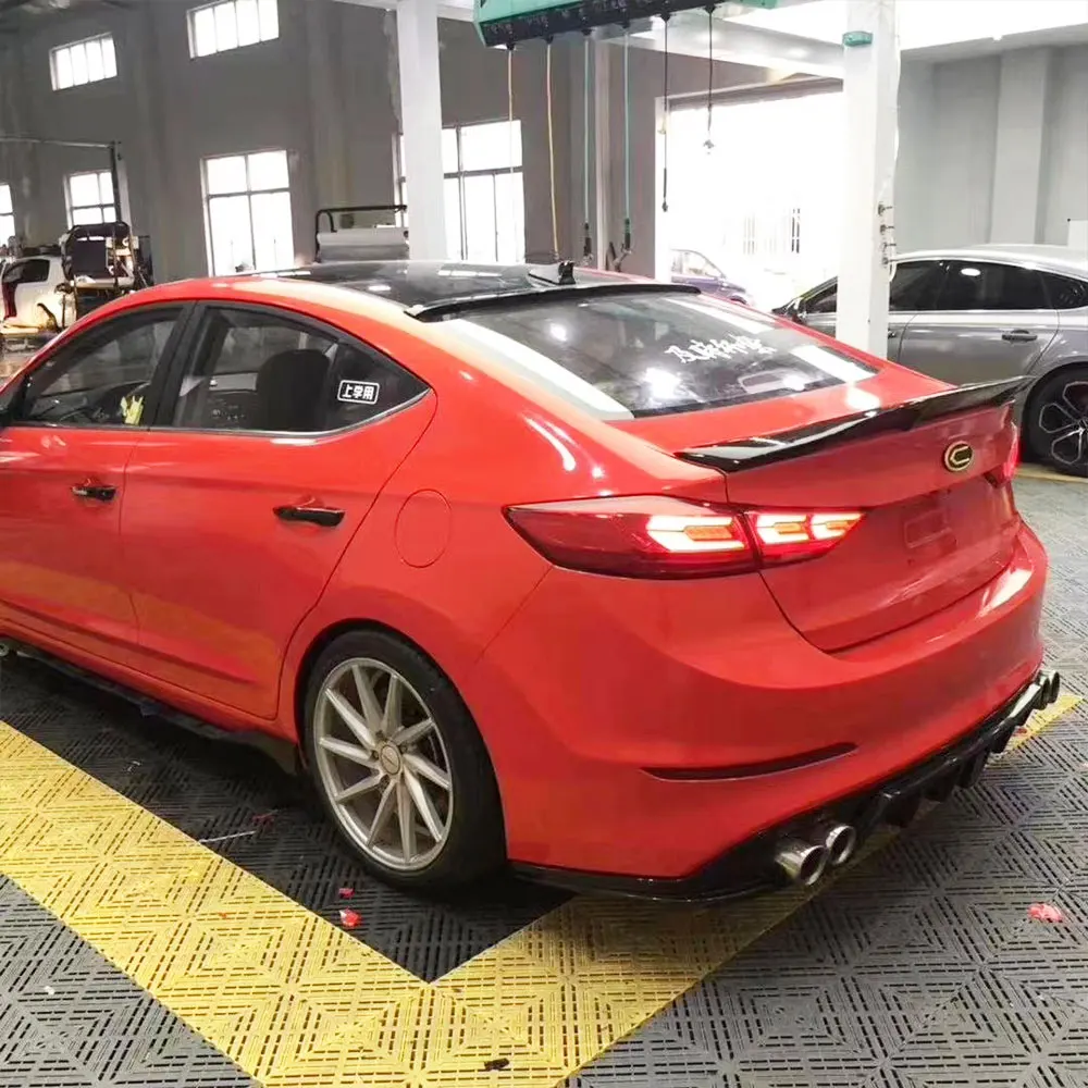 Alerón tapa maletero FRP estilo R negro para Hyundai Elantra 2017-2019 - imagen 5