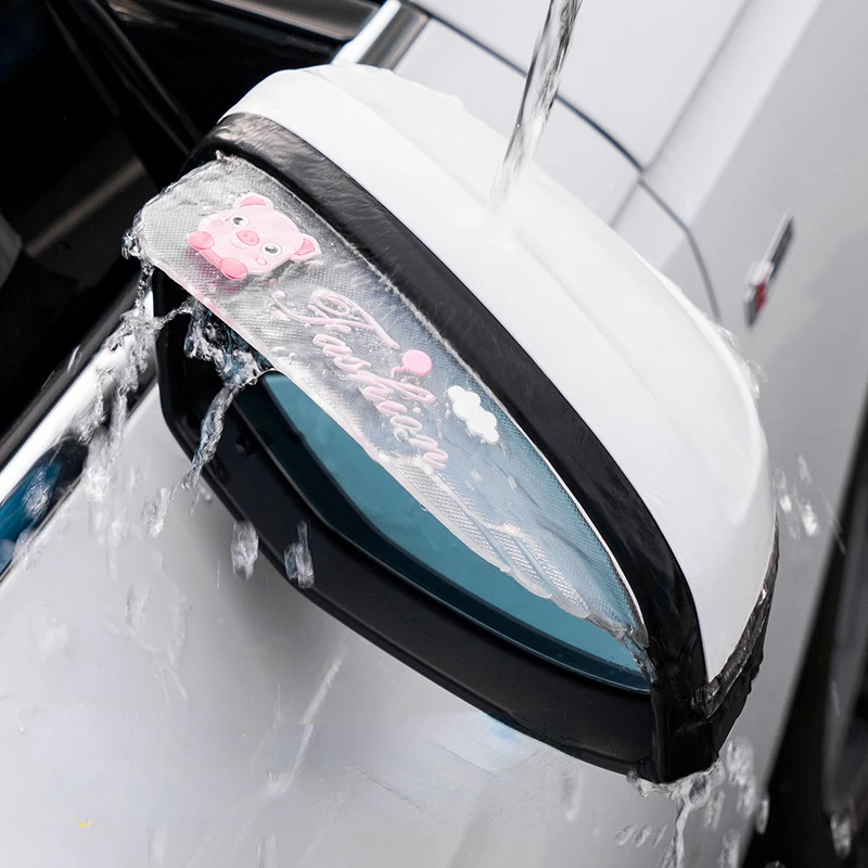 Parasol ceja espejo retrovisor para coche antilluvia fibra de carbono - imagen 2