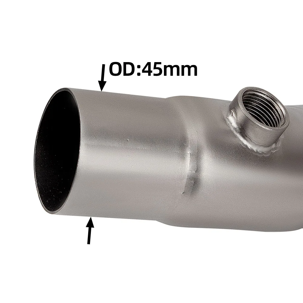 Tubo de enlace de escape inoxidable 45 mm para Yamaha YZF-R6 2017-2025 - imagen 3