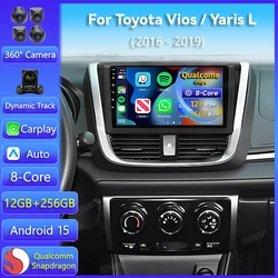 Radio Android 15 2DIN con CarPlay para Toyota Vios/Yaris L 2016-2019