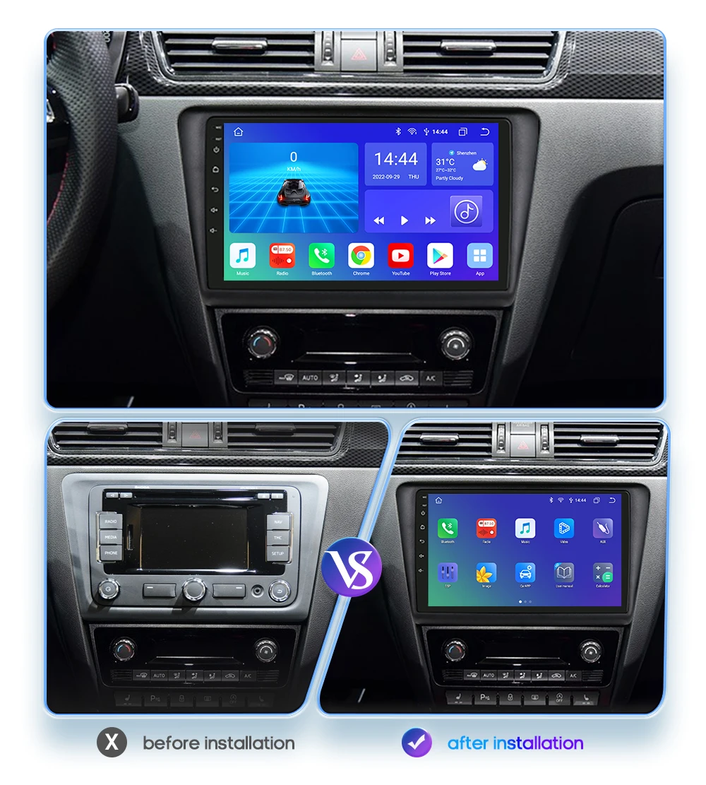 Autorradio Hizpo 7862 con CarPlay y GPS para Skoda Rapid 2013-2019 - imagen 3
