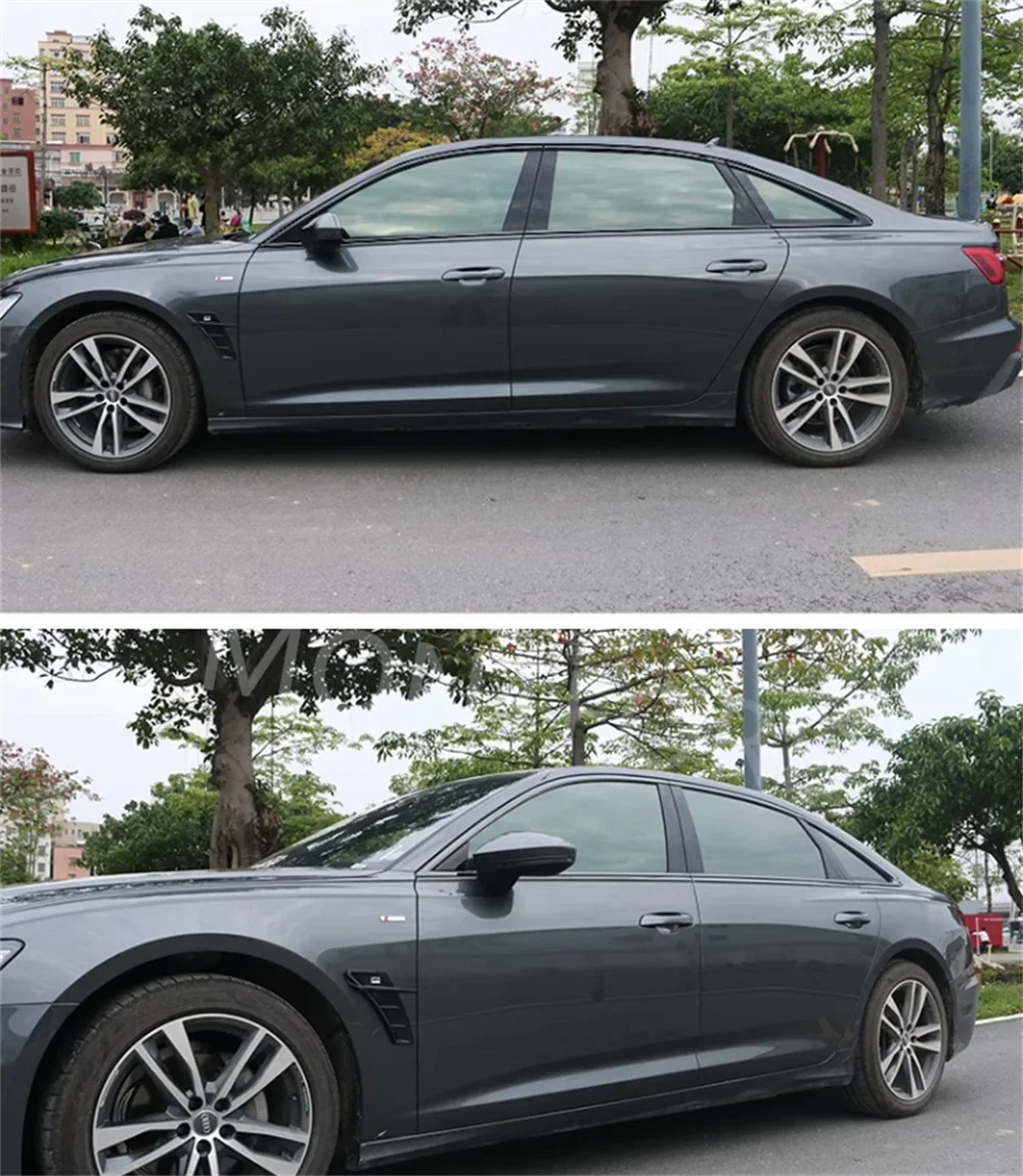 Molduras de ventanilla en acero negro para Audi A6 S6 2019-2023 - imagen 5