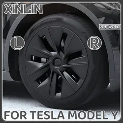 4 Uds para Tesla Model Y 2020 cubierta completa tapacubos rendimiento reemplazo 19 pulgadas tapa de rueda Original accesorios de tapa de rueda de coche 2024