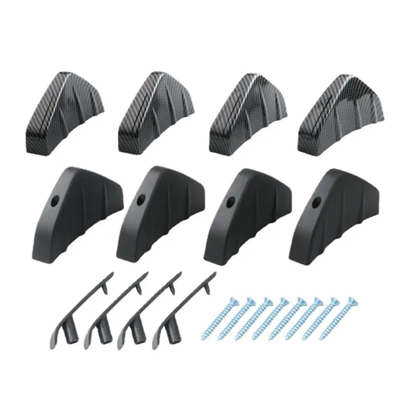 4 Uds coche modificado parachoques aletas de tiburón alerón difusor trasero para Volvo C30 C70 S40 S60 S70 S80 S90 V40 V50 V60 V70 V90 XC40 XC60 - imagen 4