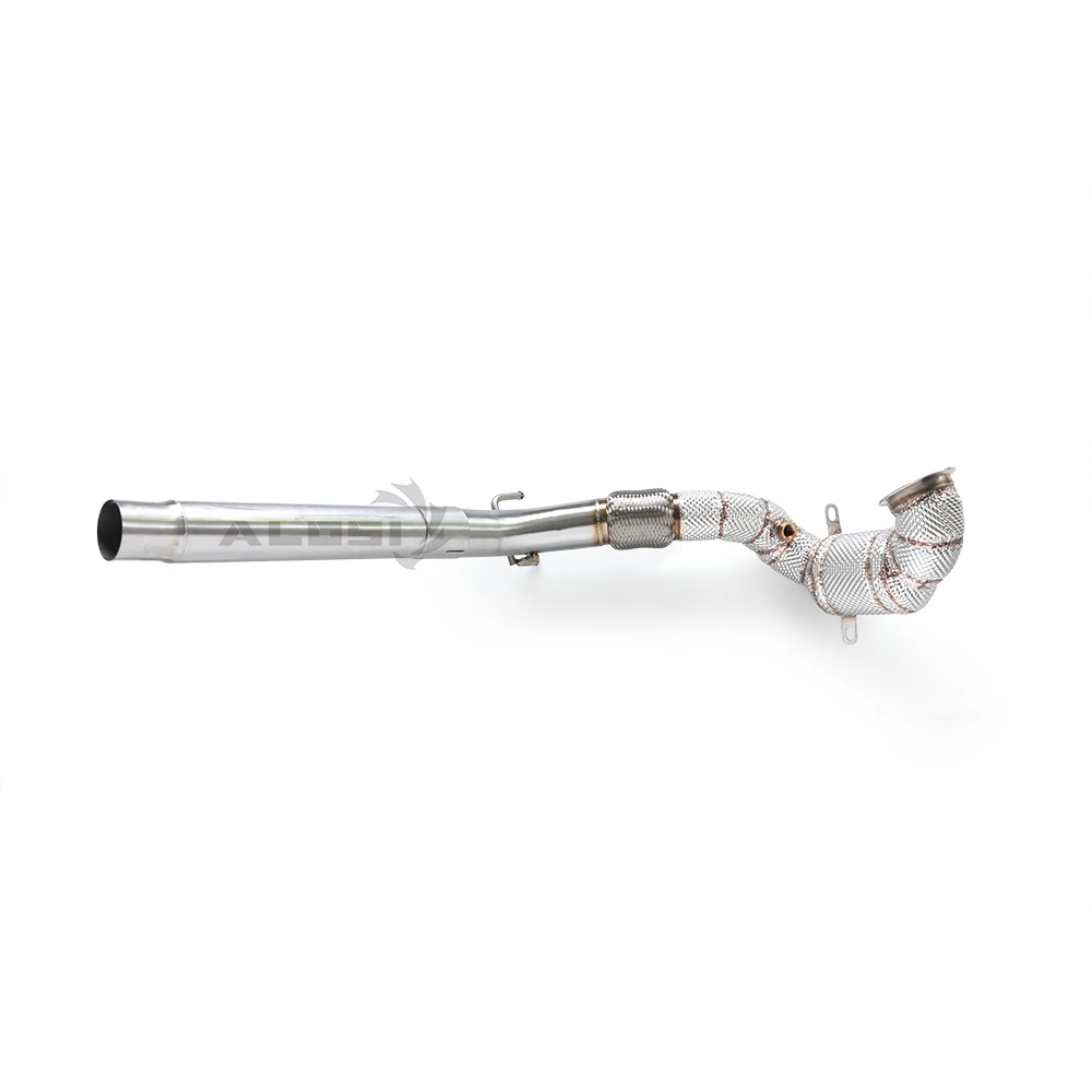 Bajante de escape inox con protector térmico para Golf 8 GTI 2.0 T - imagen 3