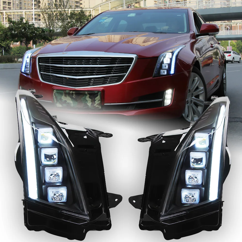 Luz DRL LED dinámica para Cadillac ATS con lente de proyector - imagen 3