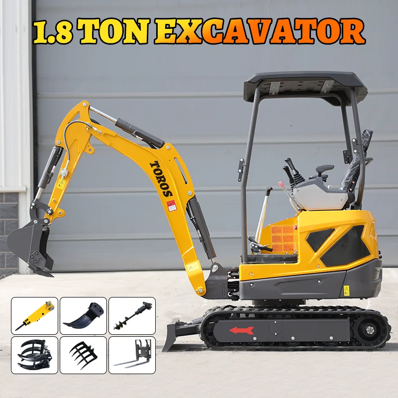 Miniexcavadora china, mini excavadora, 1 tonelada, 2 toneladas, a la venta, miniexcavadora personalizada, excavadora de jardín - imagen 2