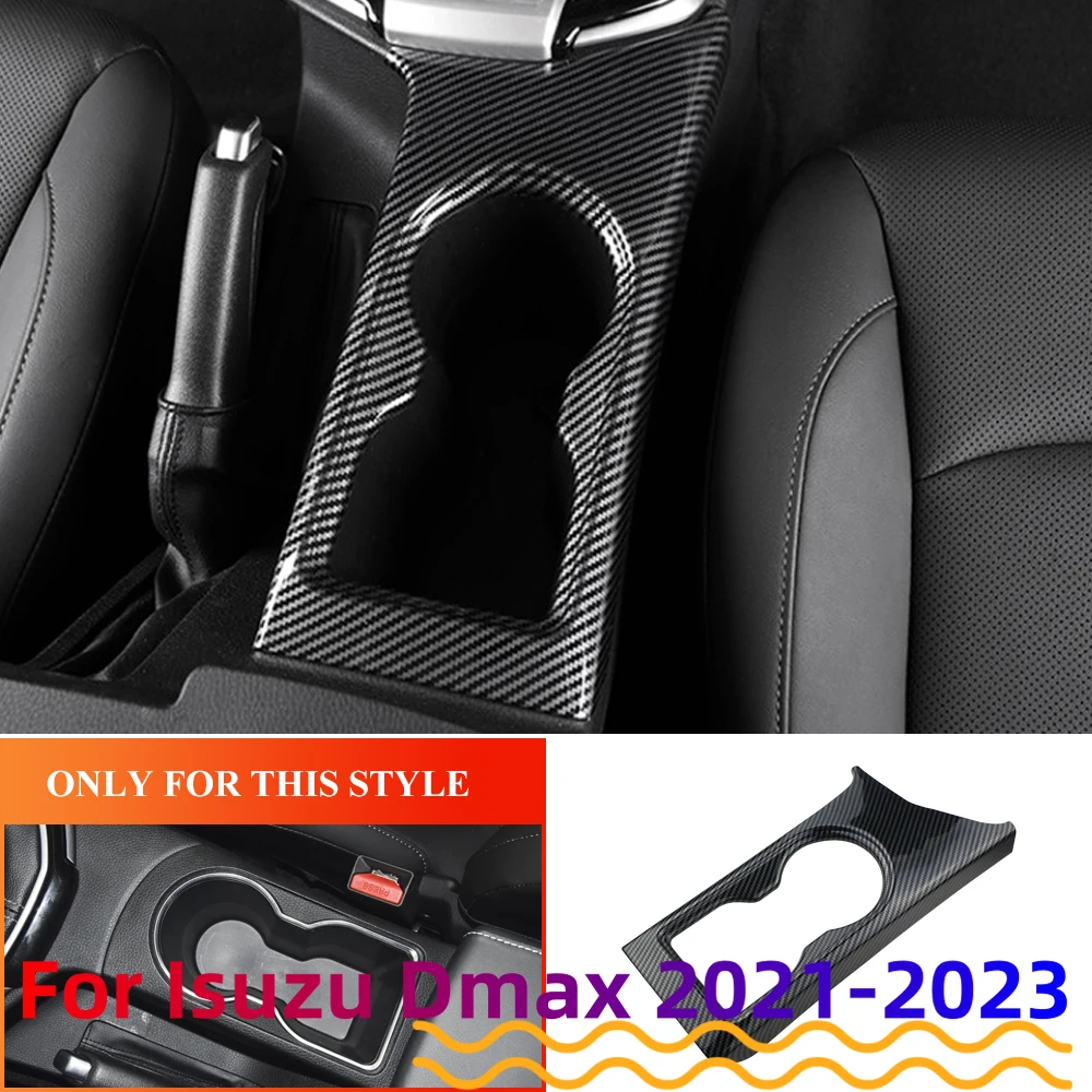 Cubierta adhesiva portavasos fibra de carbono para Isuzu D-Max