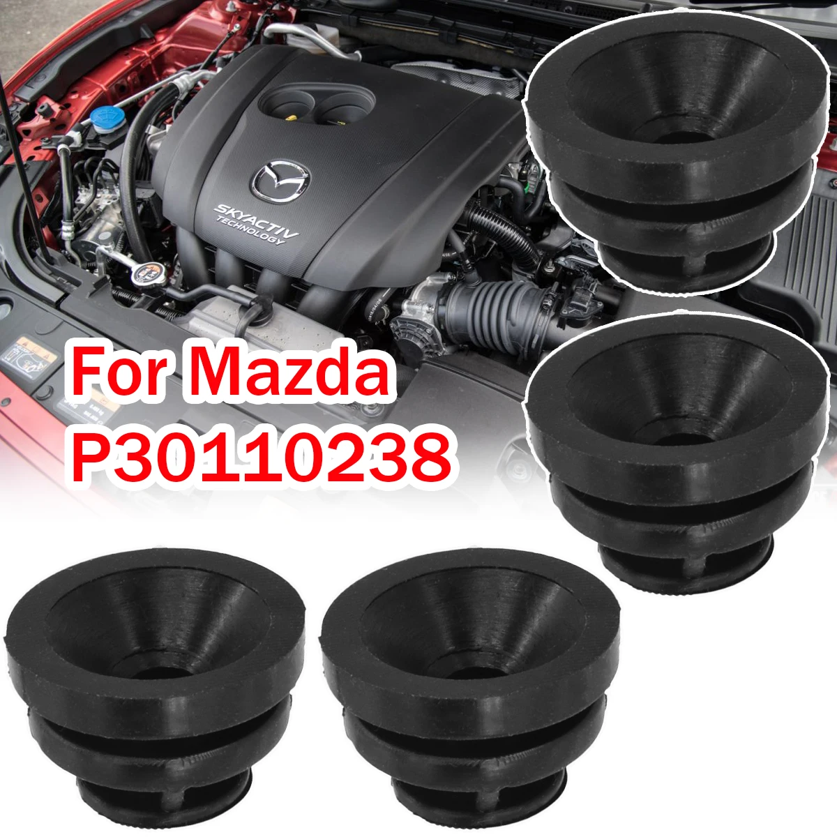 P30110238 Ojal de goma para cubierta superior del motor – Mazda