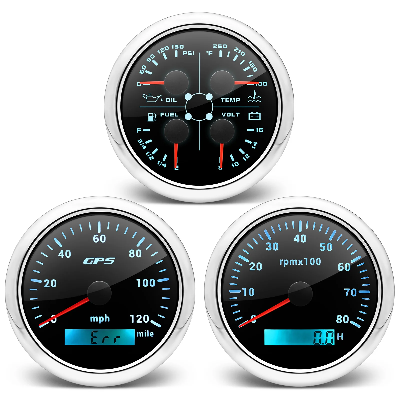Velocímetro GPS con tacómetro 8000 rpm y retroiluminación 7 colores - imagen 4