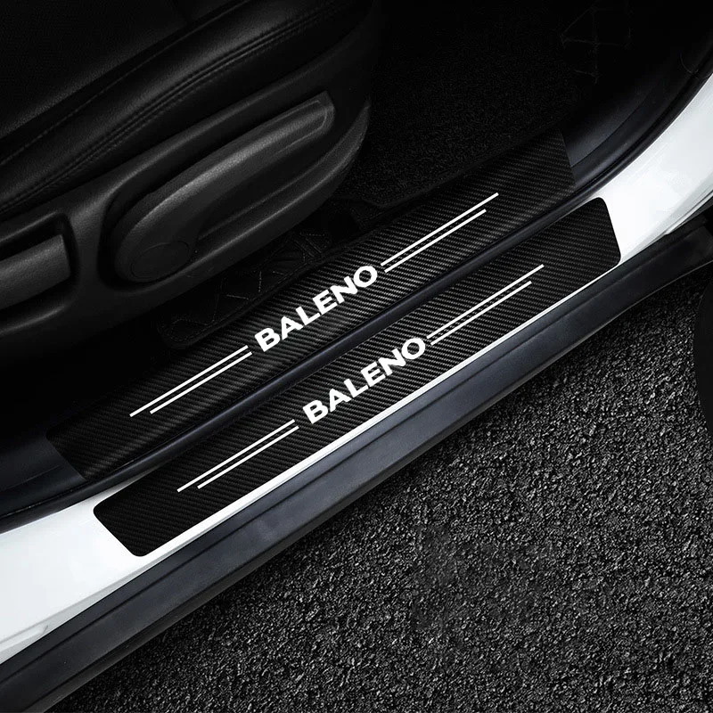 Protector de umbral Suzuki Baleno efecto fibra de carbono - imagen 2
