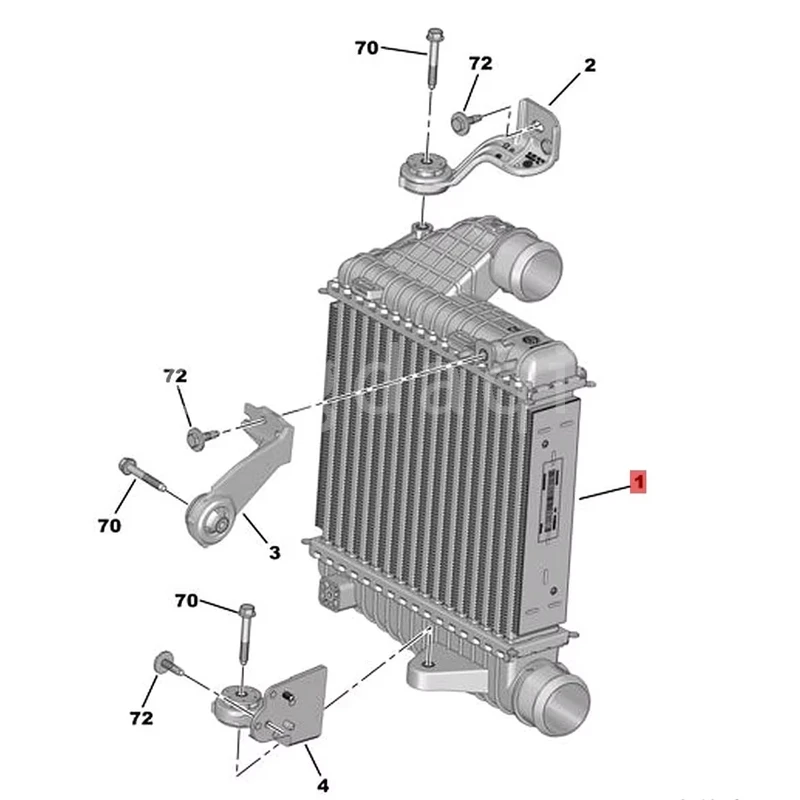 9675627980 9803778980 9803779180 9803778880   Para Peugeot 308 308S 408 4008 1.2THP 1.6THP 1.8THP soporte de montaje Intercooler - imagen 5