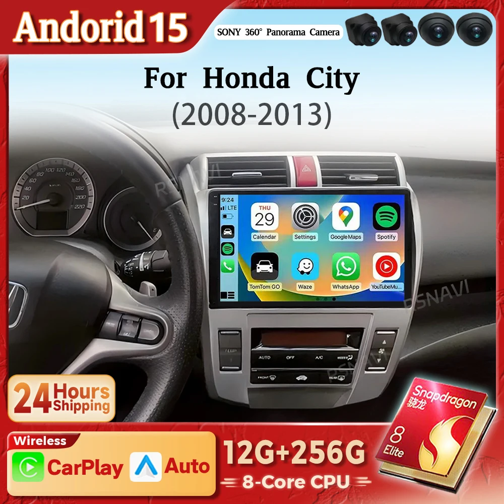 Autoradio Android con CarPlay y GPS para Honda City 2008-2013