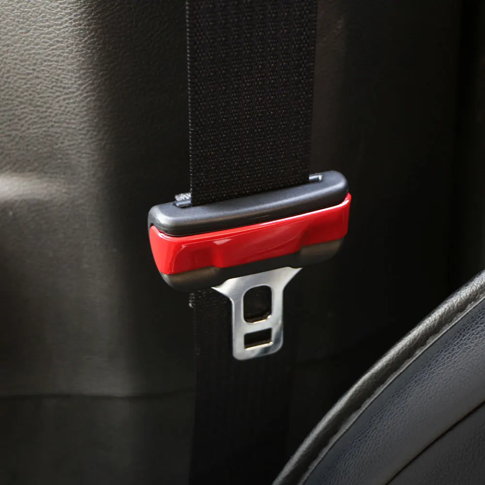 Molduras interiores de ABS para coche, hebilla para cinturón de seguridad, pegatina decorativa para Jeep Compass 2017, 2018, 2019, 2020 - imagen 3