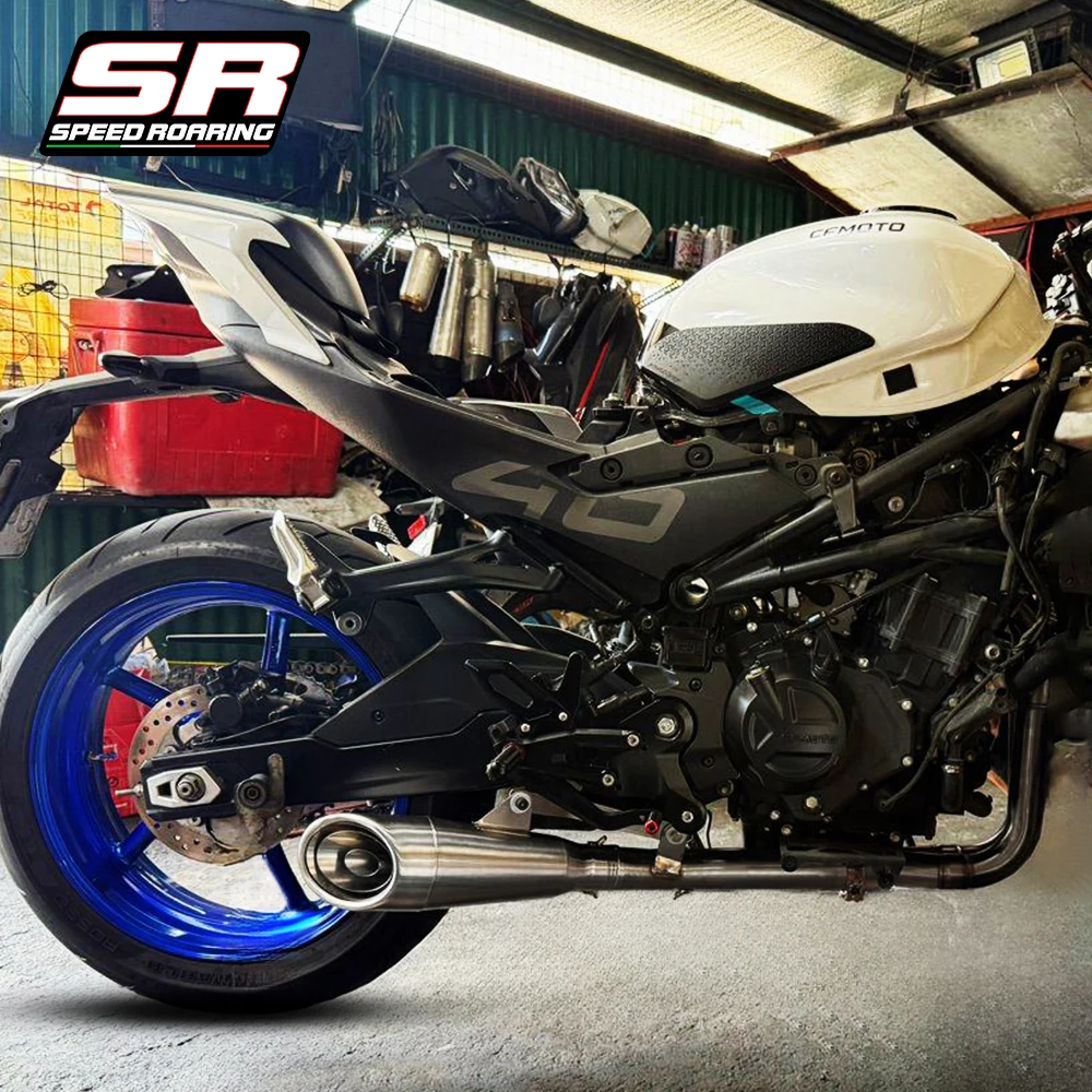 Tubo de escape frontal inoxidable para CFMOTO 450SR/450SS/450NK - imagen 2
