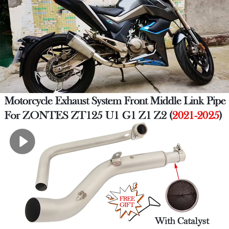 Escape 51mm con silenciador y catalizador – ZONTES ZT125