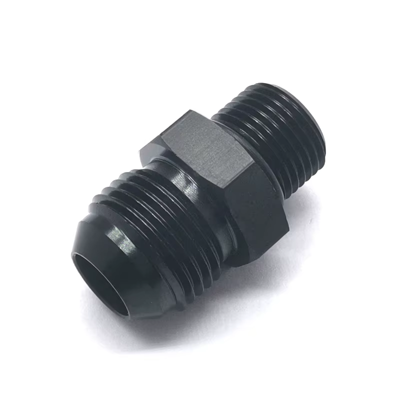 Adaptador recto AN10 a M14x1,5/M16x1,5/M18x1,5, aluminio negro
