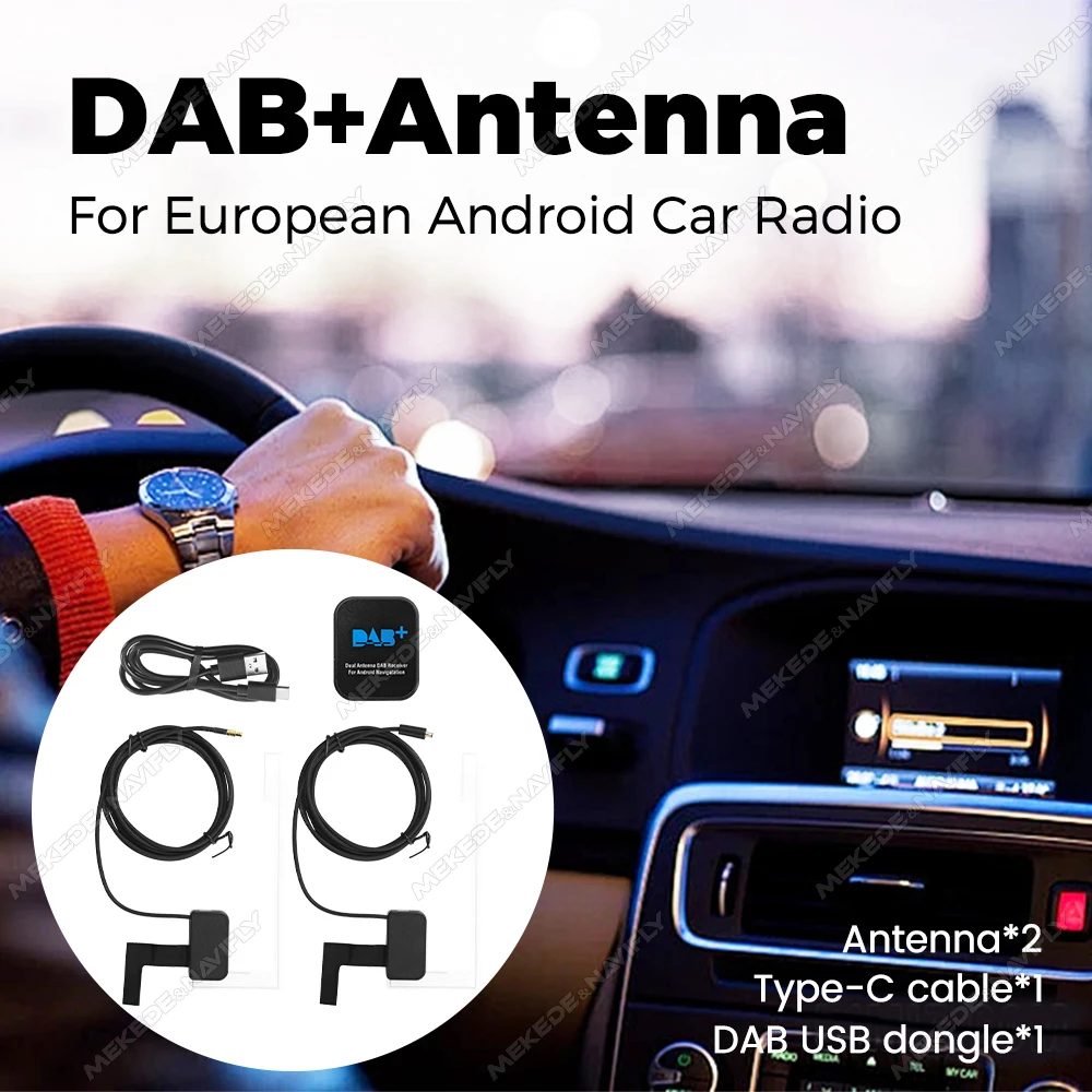MEKEDE antena DAB dual con adaptador C para radio Android universal - imagen 2