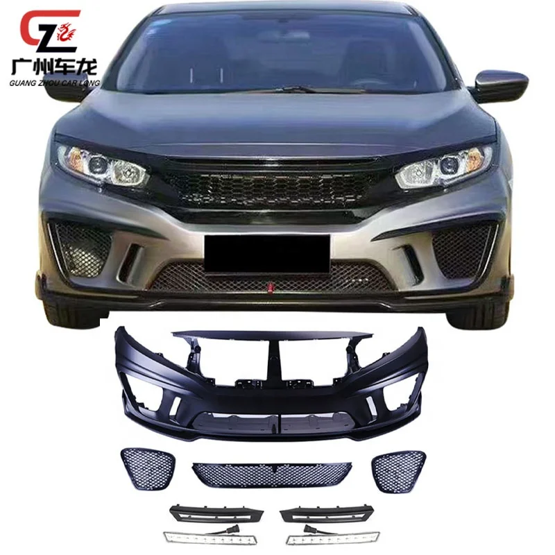 Parachoques delantero y trasero ABS MS Honda Civic 10ª gen. 2016-2020