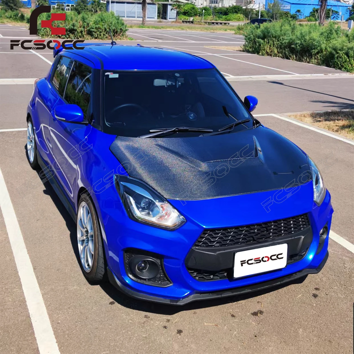 Capó de fibra de carbono y vidrio para coche – cubierta motor - imagen 2
